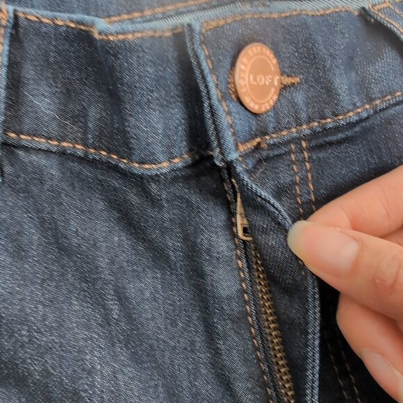 NEW LOFT Women's Modern Skinny Blue Denim Jeans Medium Wash Stretch Comfort, Siz - Picture 3 of 11